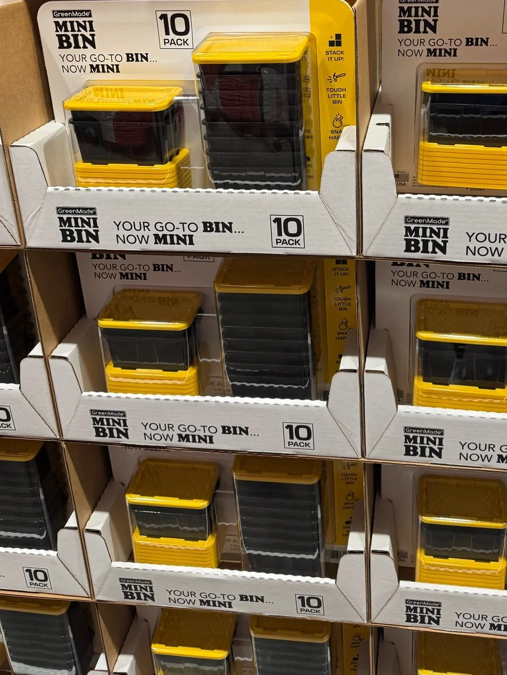 GreenMade Mini Bin 10 Pack Stackable Storage Organizer Costco NWT